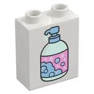 Duplo Brick 1 x 2 x 2 with Bottom Tube, Hand Soap Dispenser Print