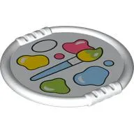 Duplo Disk with Artist Palatte and Paintbrush Print