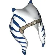 Headdress Togruta Montrals with Gold Band, Blue Markings print