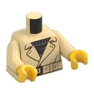 Torso, Coat, Tan Belt, Black Sweater print, Tan Arms, Yellow Hands