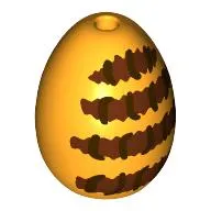 Food Egg with 1.5mm Hole with Dark Red/Reddish Brown Bee /Wasp Stripes print