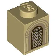 Brick 1 x 1 with Arched Window print