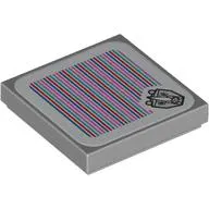 Tile 2 x 2 with Rhino / Rambi and Barcode Print (Sticker)