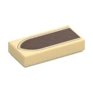 Tile 1 x 2 with Arched Wooden Door print