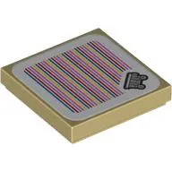Tile 2 x 2 with Minecart and Barcode Print (Sticker)