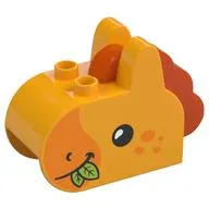 Duplo Brick 2 x 4 x 2 Ears and Mane with Horse Face Print
