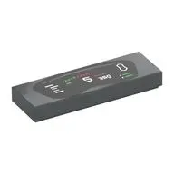 Tile 1 x 3 with Coloured Speedometer and Gauges Print