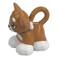 Duplo Animal Cat / Kitten Looping Tail, White Chest, Feet, Tail End, and Mouth Print