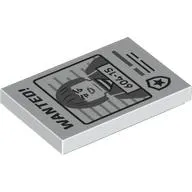 Tile 2 x 3, Wanted Poster with 'WANTED' and '604-15' Print