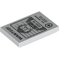 Tile 2 x 3, Wanted Poster with 'WANTED' and '604-16' Print