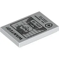Tile 2 x 3, Wanted Poster with 'WANTED' and '604-18' Print