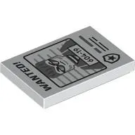 Tile 2 x 3, Wanted Poster with 'WANTED' and '604-19' Print