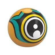 Technic Ball Joint, Black, Gold, and Dark Turquoise Dragon Eye print