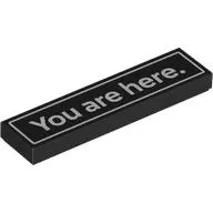 Tile 1 x 4 with 'YOU ARE HERE' print