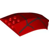 Windscreen 8 x 6 x 2 Curved with Black Lines (Webbing) Print