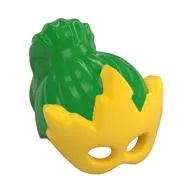 Hair and Mask, High Ponytail with Yellow Electro Mask Pattern