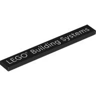 Tile 1 x 8 with 'LEGO Building Systems' print
