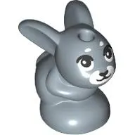 Animal, Rabbit / Bunny, Baby Sitting with Black Eyes, White Nose, Eyebrows Print (Young Melody)