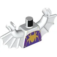 Torso Bat with Vestigial Minifig Arms, Gold Spider On Dark Purple Field print