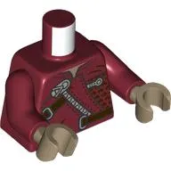 Torso, Dark Brown Straps, Silver Zipper print, Dark Red Arms, Dark Tan Hands