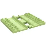Duplo Train Track, Straight with 2 x 8 Plate on Both Sides