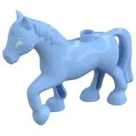 Duplo Animal Horse with one Stud and Raised Hoof with White Eyes print