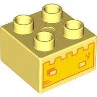 Duplo Brick 2 x 2 with Sandcastle print