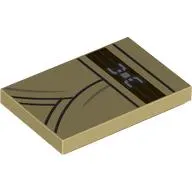 Tile 2 x 3 with Jedi Robe print