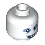 Minifig Head Shock, Medium Blue Eyeshadow, Lips, Smile, Sharp Teeth/Black Gap