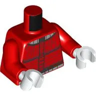 Torso, Black Armor Lines, White Collar, Belt print, Red Arms, White Hands
