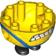 Minion Body, Extra Large Round with Grinning Teeth, Blue Overalls print