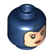 Minifig Head Jean Grey, Light Nougat Face, Nougat Eyebrows, Lops, Neutral/Scowl Print