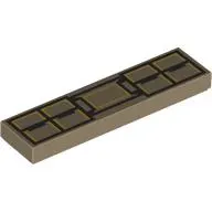Tile 1 x 4 with Utility Belt, Black/Bright Light Yellow Pockets print