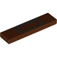 Tile 1x 4 with Black Goatee print