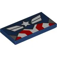 Tile 2x 4 with Captain America Chest print