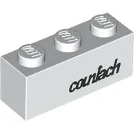 Brick 1 x 3 with Black 'countach' print