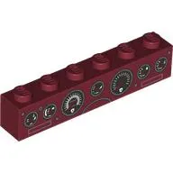 Brick 1 x 6 with Dashboard Dials print