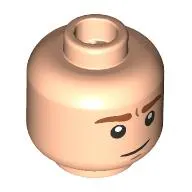 Minifig Head Percy Weasley, Dark Orange Eyebrows, Smirk/Annoyed