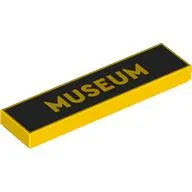 Tile 1 x 4 with 'MUSEUM' on Black Background print