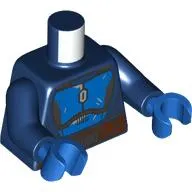Torso, Blue Mandalorian Armor, Dark Brown Belt print, Dark Blue Arms, Blue Hands