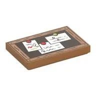 Tile 2 x 3 with Notice Board, White Notes print