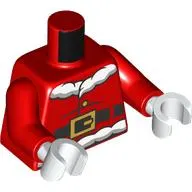 Torso Jacket, White Fur Trim, Black Creases, Black Belt Print (Santa), Red Arms, White Hands