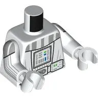 Torso, Darth Vader/Jedi Vader Armor, Utility Belt print, White Arms and Hands
