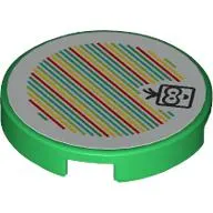 Tile Round 2 x 2 with Lakitu and Barcode Print (Sticker)
