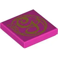 Tile 2 x 2 with Gold Stylish 'G' print