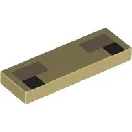 Tile 1 x 3 with Pixelated Dark Brown Eyes, Dark Tan Eyebrows print