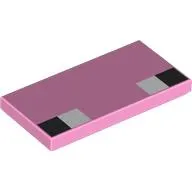 Tile 2 x 4 with Two White and Two Black Squares Print (Eyes)