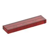 Tile 1 x 4 with 3 Silver Stripes print