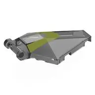 Windscreen 6 x 4 x 1 Hexagonal with Handle and Olive Green Stripe print