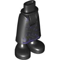 Minidoll Hips and Skirt with Ankles with Silver/Dark Purple Decorations print